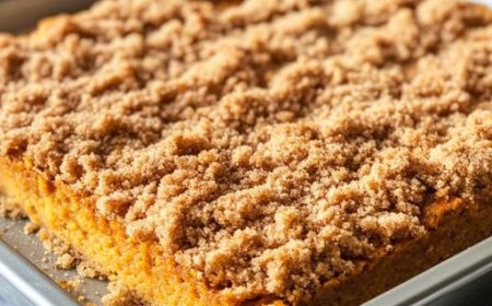 Pumpkin Spice Cake with Crumb Topping Recipe