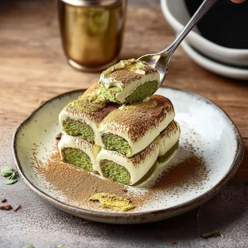 Poured Matcha Tiramisu Ingredients