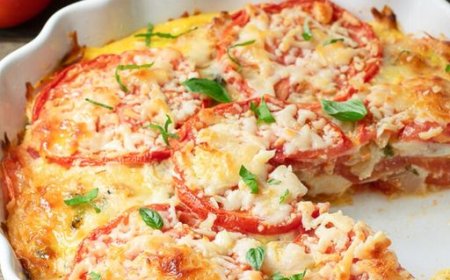 WW-Friendly Crustless Tomato Pie Recipe