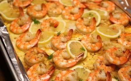 4-Ingredient Sheet Pan Lemon Butter Shrimp Recipe