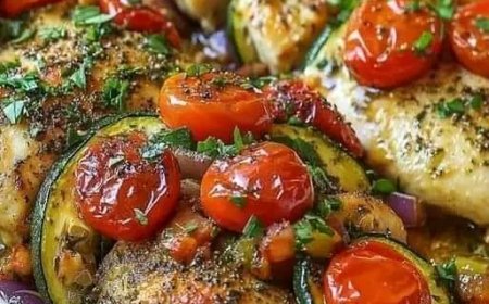 Mediterranean Chicken Zucchini Bake Recipe