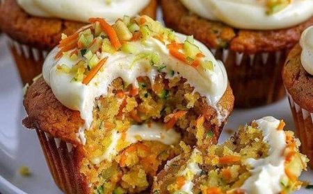 Carrot Apple Zucchini Muffins with Cream Cheese Frosting Recipe