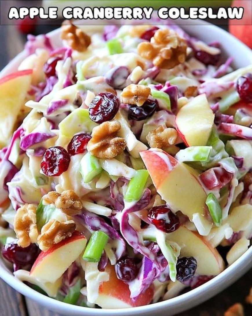 Apple Cranberry Coleslaw Directions