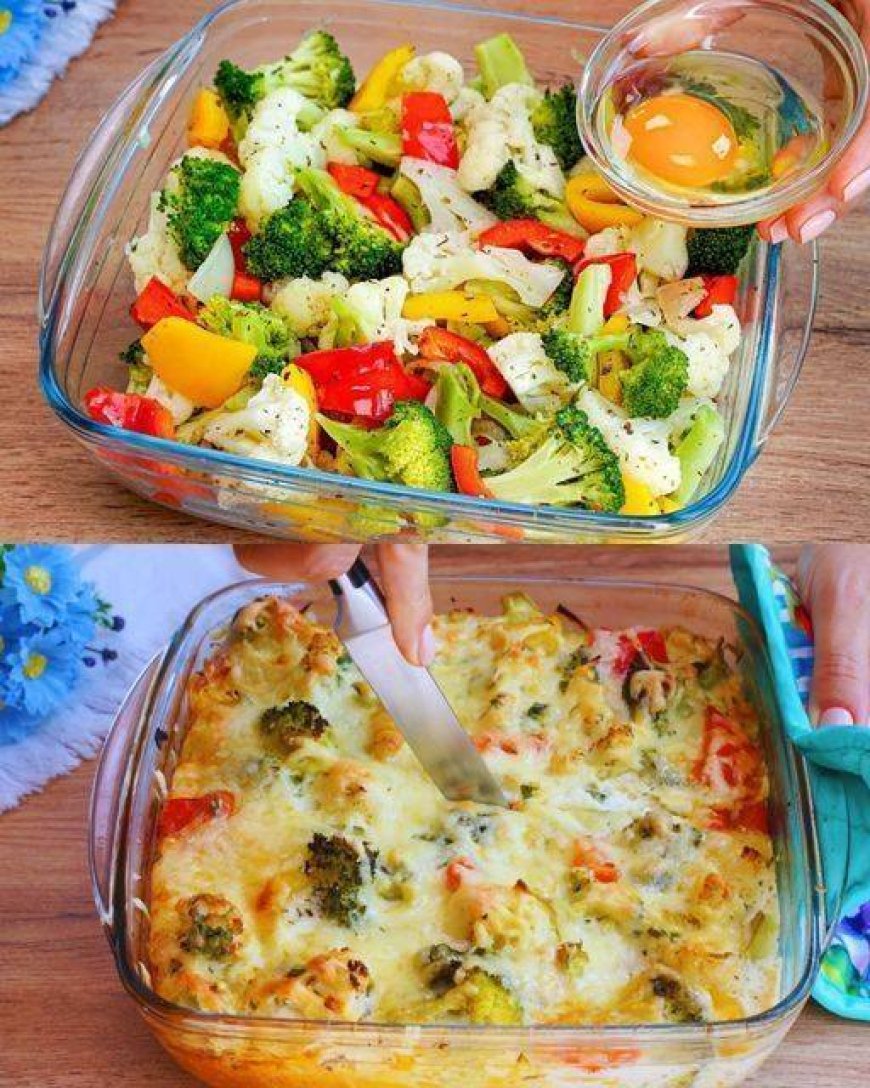 Creamy Baked Broccoli with Tomatoes and Kale Ingredients