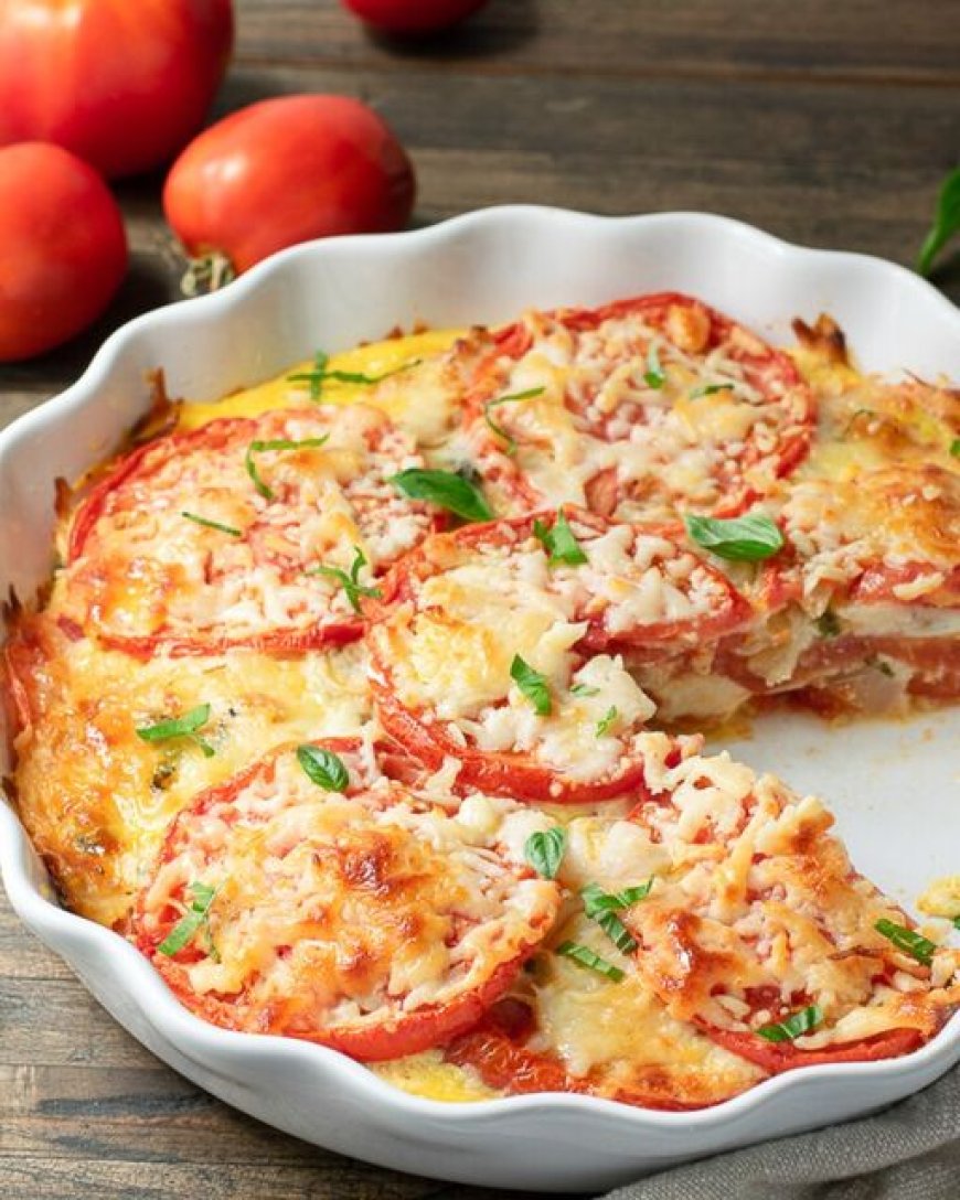 WW-Friendly Crustless Tomato Pie Ingredients