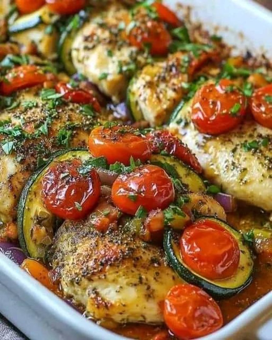 Mediterranean Chicken Zucchini Bake Ingredients