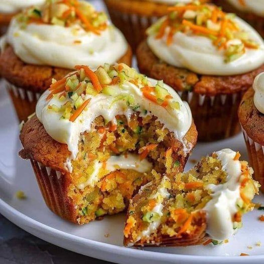 Carrot Apple Zucchini Muffins with Cream Cheese Frosting Ingredients