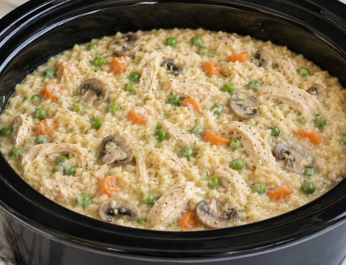 Slow Cooker No Peek Chicken & Rice Recipe