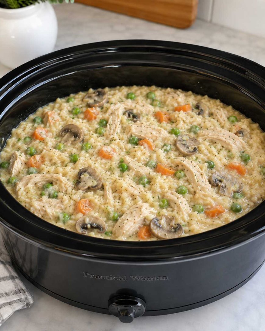 Slow Cooker No Peek Chicken & Rice Directions